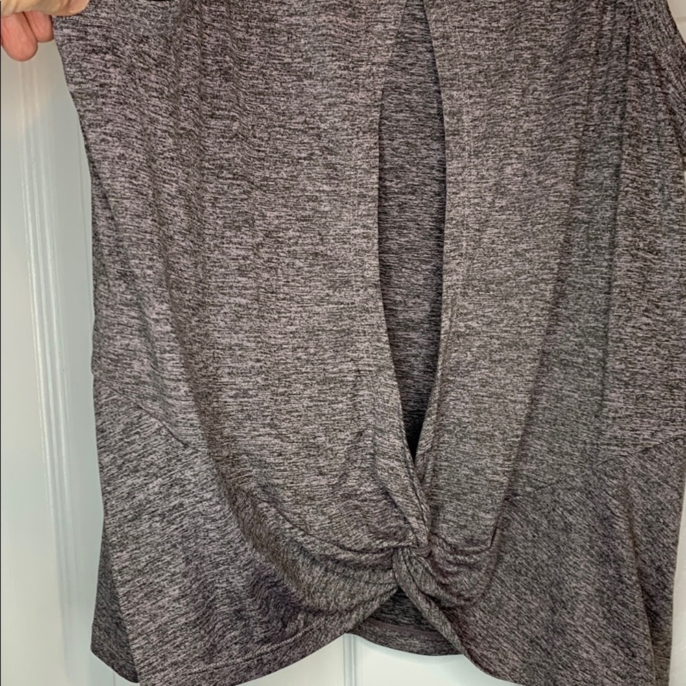 Fabletics Gray Relaxed Tank Top Open Twist Back - Picture 7 of 11